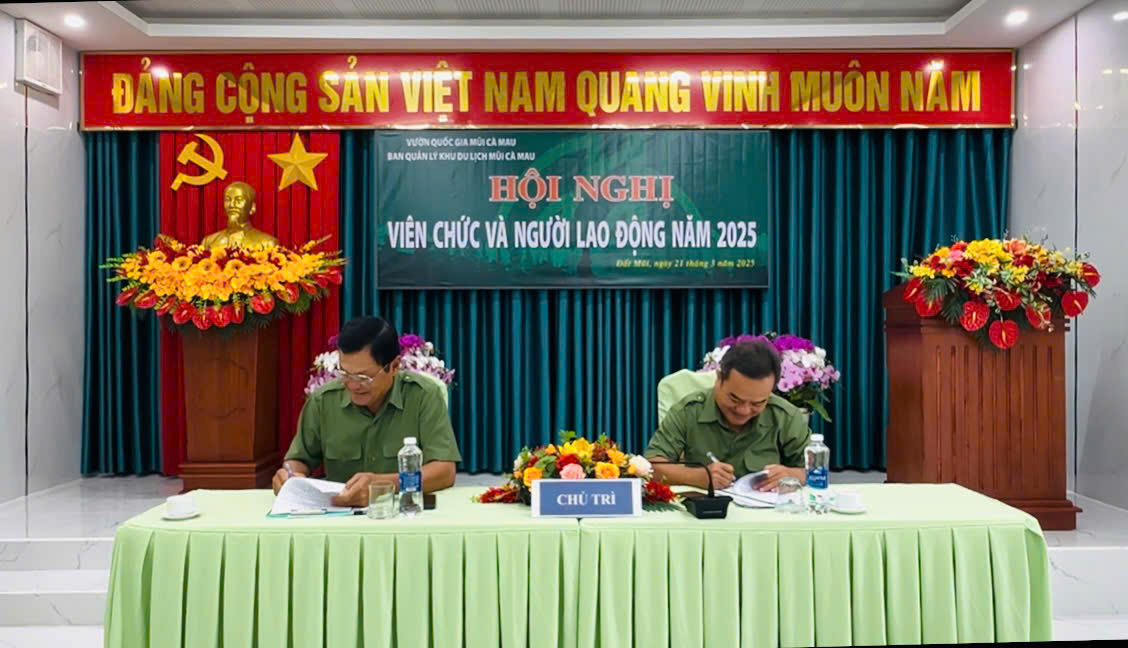 Hội nghị viên chức và người lao động Ban Quản lý Khu du lịch Mũi Cà Mau năm 2025