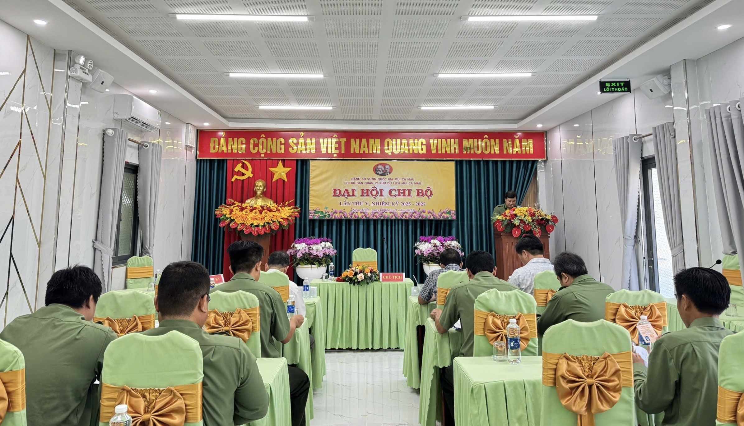 Đại hội Chi bộ Ban Quản lý Khu du lịch Mũi Cà Mau lần thứ V, nhiệm kỳ 2025–2027